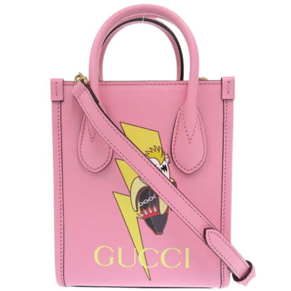 Gucci Bananya Collaboration Leather Handbag Pink